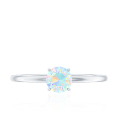 Natural Ethiopian Opal October Birthstone Ring