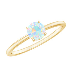 Natural Ethiopian Opal October Birthstone Ring