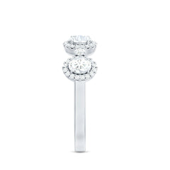 Designer Moissanite Anniversary Ring with Certificate