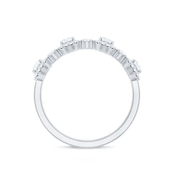 Designer Moissanite Anniversary Ring with Certificate