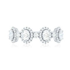 Designer Moissanite Anniversary Ring with Certificate