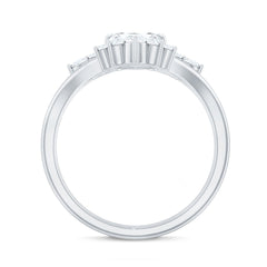 Designer Emerald Cut Moissanite Wedding Ring Set for Women