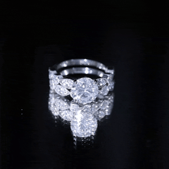2.50 CT Brilliant Cut Moissanite Bridal Ring Set
