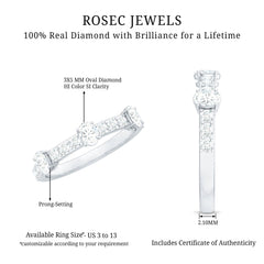 Natural Diamond Half Eternity Band Ring