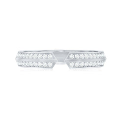 Certified Natural Diamond Anniversary Ring in Cuff Style