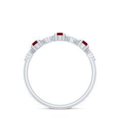 Real Ruby Diamond Half Eternity for Women