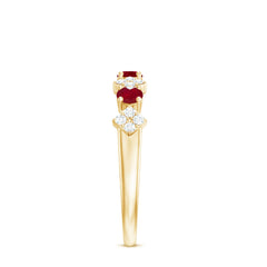 Real Ruby Diamond Half Eternity for Women