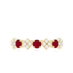 Real Ruby Diamond Half Eternity for Women
