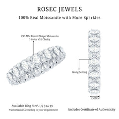 Half Eternity Style Moissanite Infinity Wedding Band