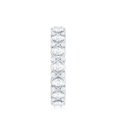 Half Eternity Style Moissanite Infinity Wedding Band