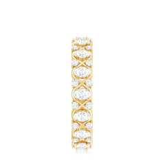 Half Eternity Style Moissanite Infinity Wedding Band