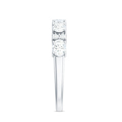 Certified Moissanite East West Eternity Band