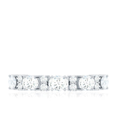 Certified Moissanite East West Eternity Band