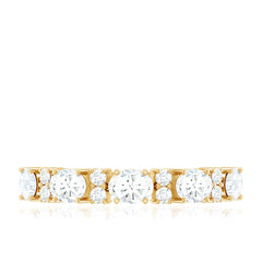 Certified Moissanite East West Eternity Band