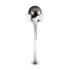 2.50 CT Certified Tahitian Pearl Solitaire Bypass Ring in Gold