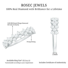 Natural Diamond Half Eternity Wedding Band with Certificate