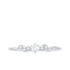Nature Inspired Diamond Flower Ring for Proposal