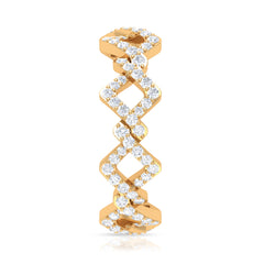 Zircon Twisted Stackable Eternity Ring