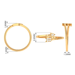 Minimal Cubic Zirconia Arrow Promise Ring
