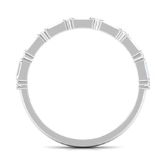 Minimal Simulated Diamond Stackable Wedding Band