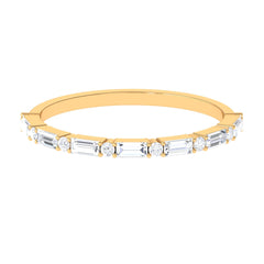 Minimal Simulated Diamond Stackable Wedding Band