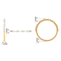 Minimal Simulated Diamond Stackable Wedding Band