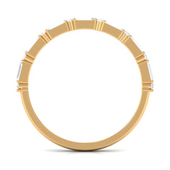 Minimal Simulated Diamond Stackable Wedding Band