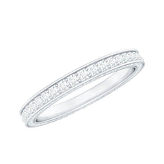 Elegant Simulated Diamond Minimalist Wedding Band Ring in Gold
