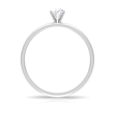 5 MM Round Zircon Solitaire Promise Ring