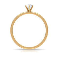 5 MM Round Zircon Solitaire Promise Ring