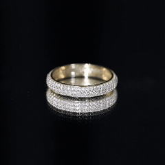 Pave Set Cubic Zirconia Eternity Band Ring