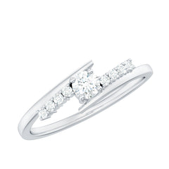 Diamond Promise Ring with Bypass Shank