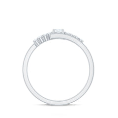 Diamond Promise Ring with Bypass Shank