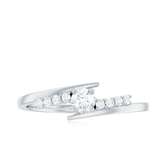 Diamond Promise Ring with Bypass Shank
