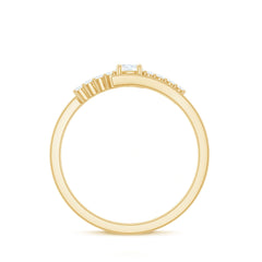 Diamond Promise Ring with Bypass Shank