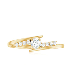 Diamond Promise Ring with Bypass Shank