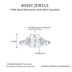 2 CT Moissanite Engagement Ring with Celtic Details