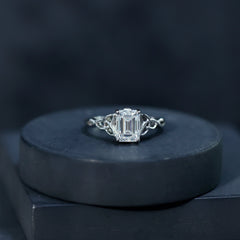 2 CT Moissanite Engagement Ring with Celtic Details