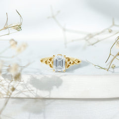 2 CT Moissanite Engagement Ring with Celtic Details