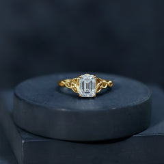 2 CT Moissanite Engagement Ring with Celtic Details