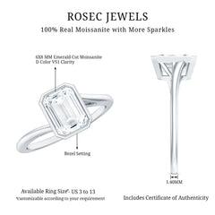 2 CT Octagon Cut Moissanite Engagement Ring For Women