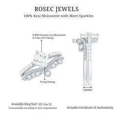 Brilliant Cut Moissanite Vintage Bridal Ring Set