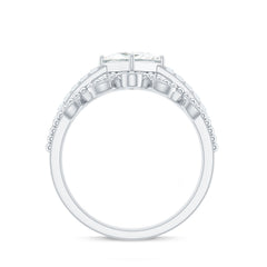 Brilliant Cut Moissanite Vintage Bridal Ring Set
