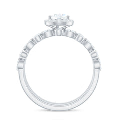 2.25 CT Teardrop Zircon Trio Wedding Ring Set in Gold