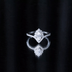 Marquise Cut Moissanite Designer Engagement Ring