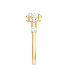 1.75 CT Oval Zircon Solitaire Engagement Ring in Gold