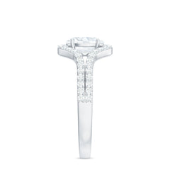 2.25 CT Oval Cut Zircon Engagement Ring with Split Shank