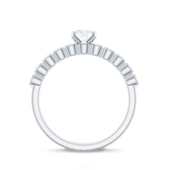 Oval Cut Moissanite Solitaire Bridal Ring Set for Women
