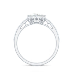 Princess Cut Moissanite Designer Engagement Ring for Women