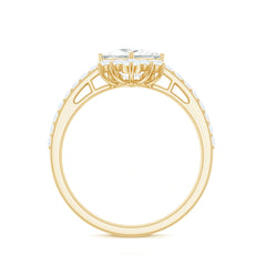 1.75 CT Princess Cut Solitaire Zircon Designer Engagement Ring